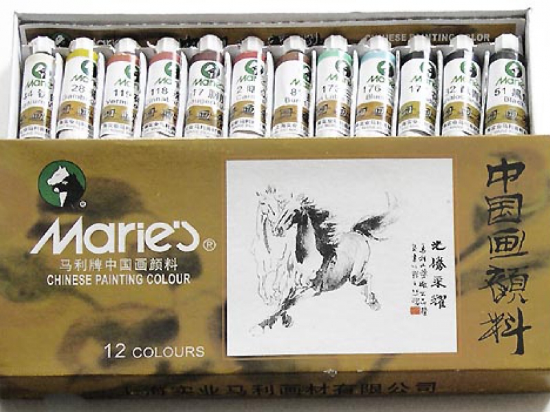 中國畫顏料 Horse Brand Maries Chinese Painting Colour Set