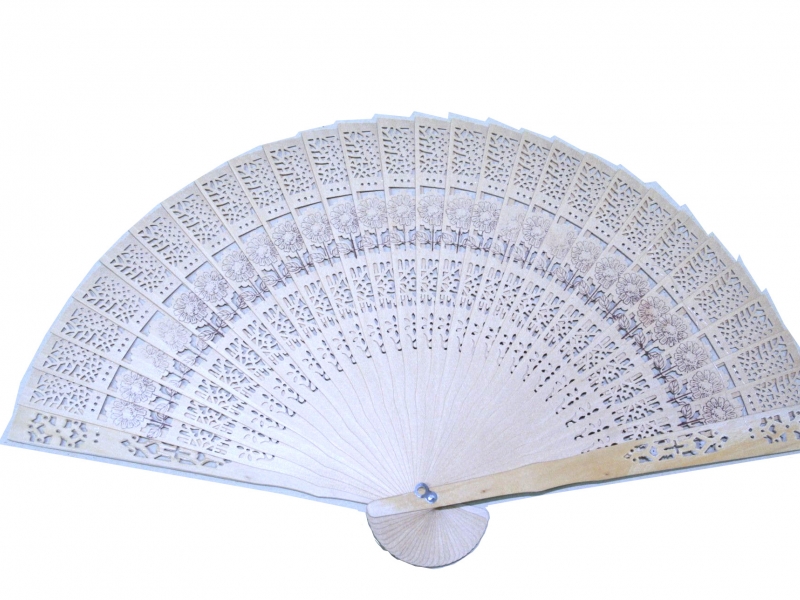 20cm Rose Sandlewood Fan