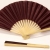 23cm Bamboo Ribs with Burgundy Silk Fan