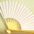26cm Off-White Bamboo Fan