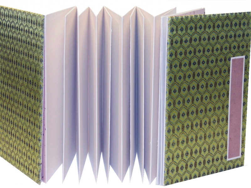 冊頁部 錦緞面 28cm Brocade Concertina Book