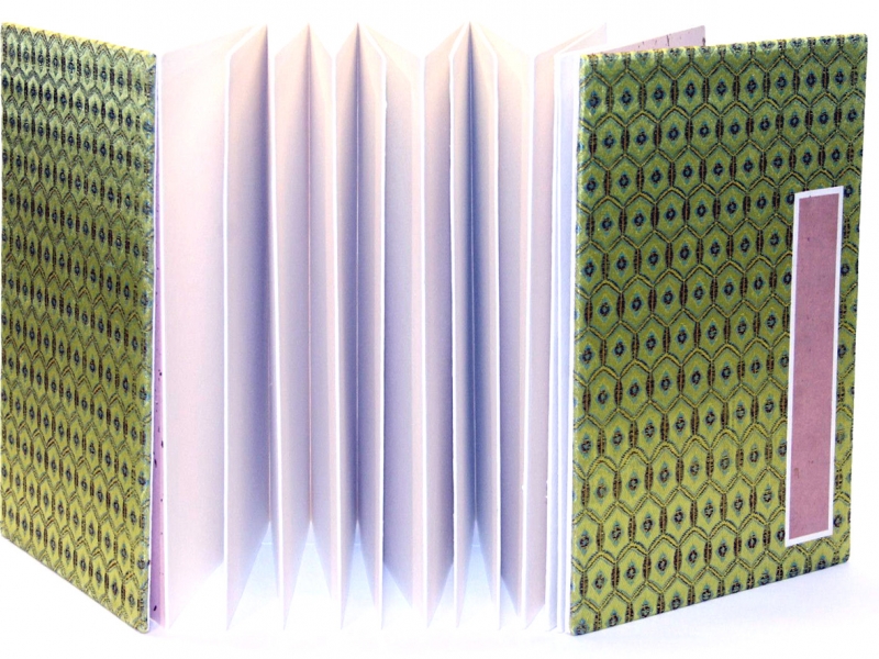 冊頁部 錦緞面 25cm Brocade Concertina Book