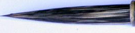山馬筆中 Medium Mountain Horse Brush with black bamboo handle - Image 2