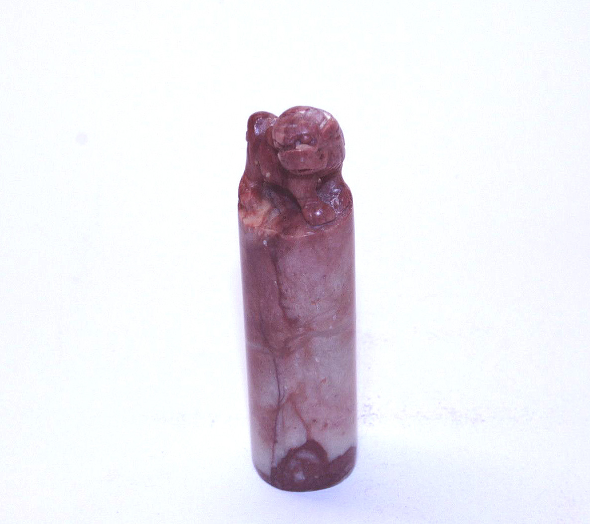福州壽山石 狩頭圓印 Round Fuzhou Shoushan Seal Stone