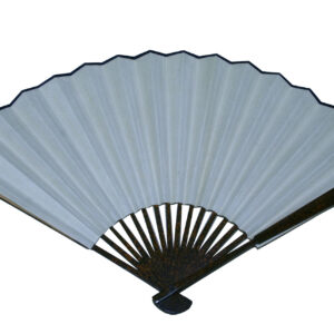 26cm Laquered Dark Speckled Brown Bamboo Fan