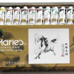 中國畫顏料(十ニ色)Horse Brand Maries Chinese Painting Colour Set